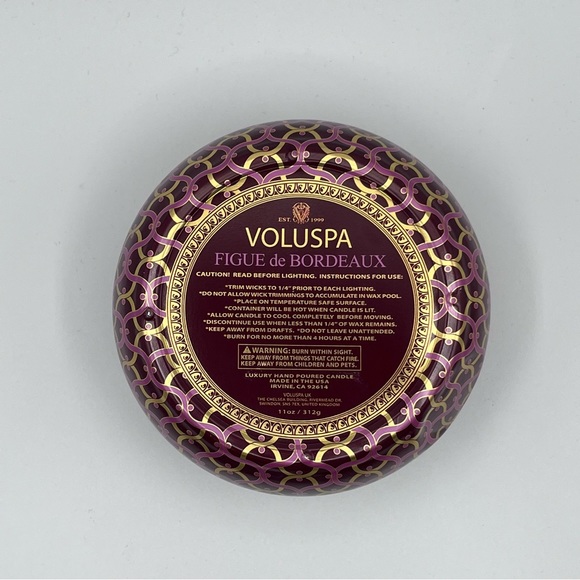 ** MAISON ROUGE** VOLUSPA 2-WICK SCENTED CANDLE - FIGUE DE BORDEAUX - Picture 6 of 6